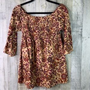 Pinky Size Medium Smocked Front Wear Around Shoulders Shirt Shining Sequins